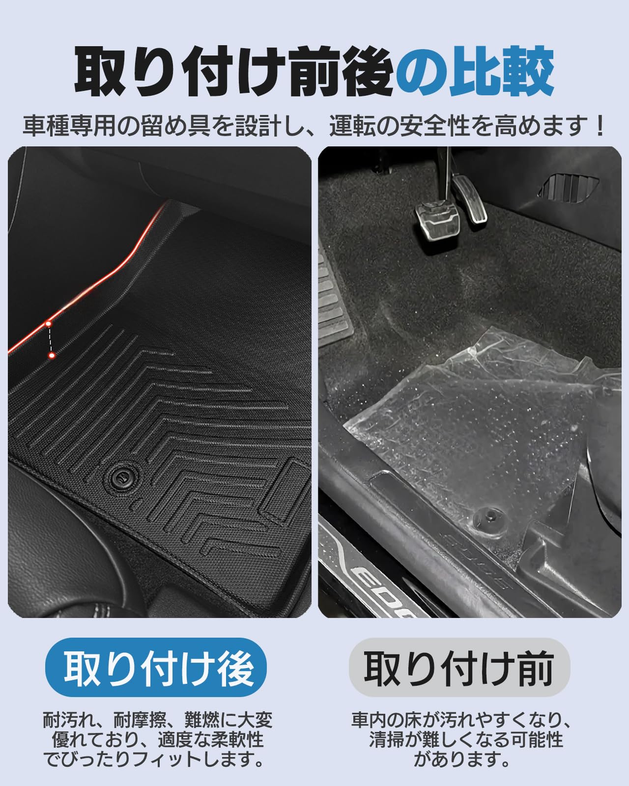 ホンダ 新型ヴェゼル rv系 フロアマット 3D立体マット 立体構造 防水マット Amazon | GIMUYA ホンダ 新型 ヴェゼル RV系 フロアマット 3D